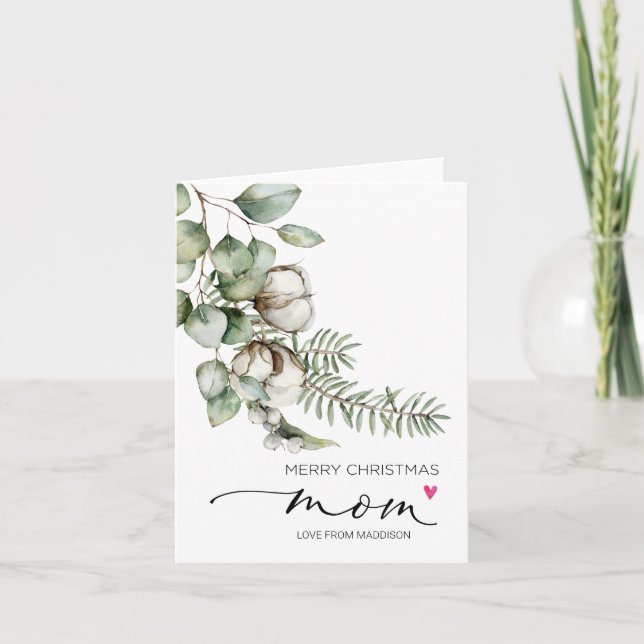 Frohe Weihnachten für Mama Mutter aus Tochter Karte (Vorderseite)