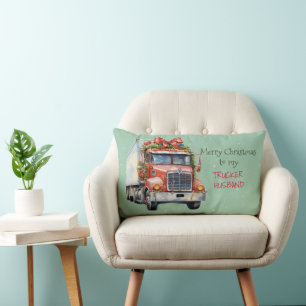 Frohe Weihnachten für meinen TRUCKER HUSBAND Lendenkissen