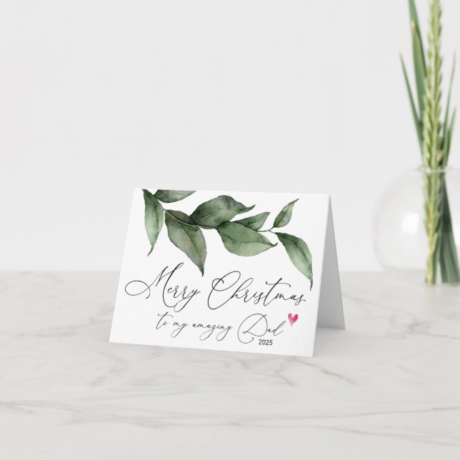 Frohe Weihnachten für meinen Vater Vater von Tocht Karte (Vorderseite)