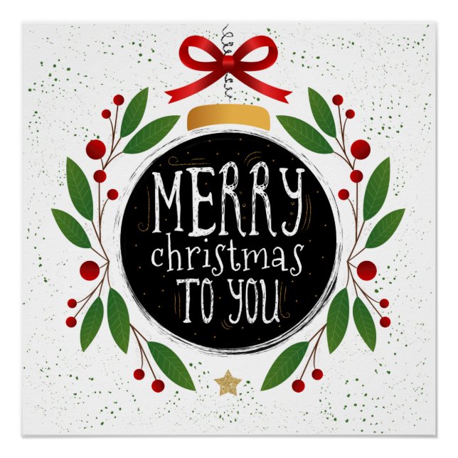 Frohe Weihnachten für Sie 20" x 20", Poster Paper (Vorderseite)