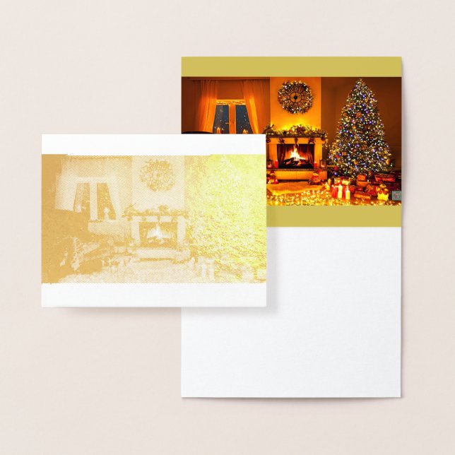 Frohe Weihnachten für Sie und Ihre Foil Card Folienkarte (Anzeige)