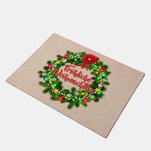 Frohe Weihnachten Fußmatte Christmas (Schrägansicht)