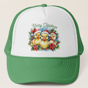 Frohe Weihnachten Fuzzy Baby Santa Entlein Truckerkappe