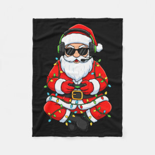 Frohe Weihnachten Gamer Santa Lustig Spielen Spiel Fleecedecke