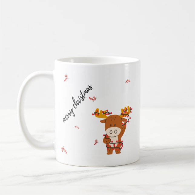 Frohe Weihnachten Gazellen-Tasse Kaffeetasse (Links)