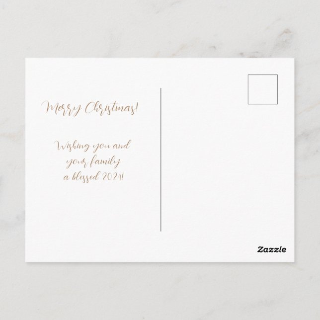 Frohe Weihnachten Geburt Christi Postkarte (Rückseite)