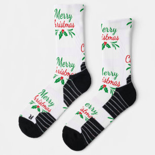 Frohe Weihnachten Gedruckte Sportliche Crew Unterw Socken
