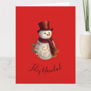 Frohe Weihnachten gefaltete Grußkarte Feliz Navida Karte