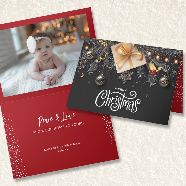 Frohe Weihnachten geklappt Foto Karte (Von Creator hochgeladen)