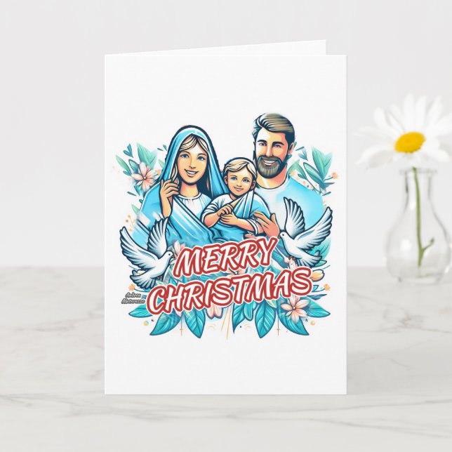 Frohe Weihnachten geklappt Karte (Kleine Pflanze)