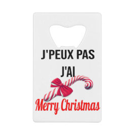 Frohe Weihnachten Geldbeutel Flaschenöffner