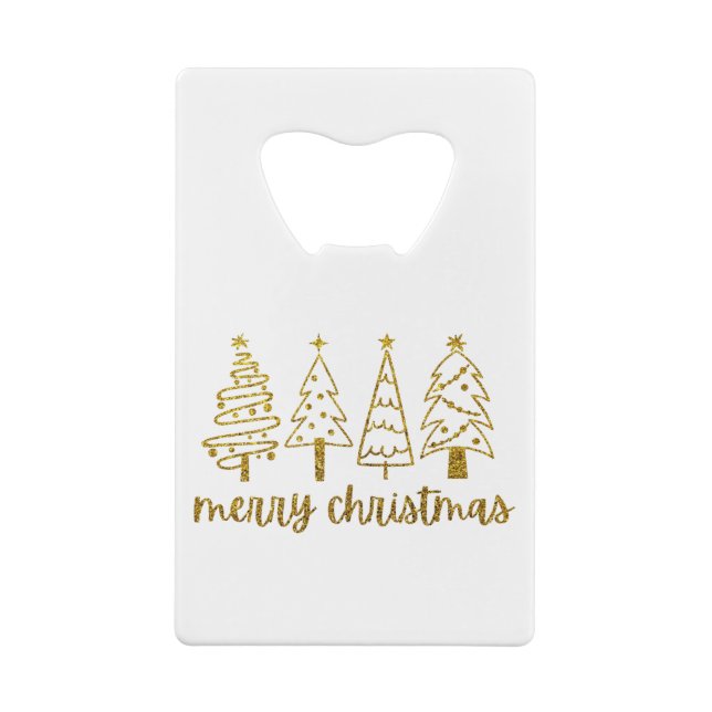 Frohe Weihnachten Geldbeutel Flaschenöffner (Rückseite)