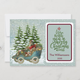 Frohe Weihnachten Gemütliche Vintage Weihnachtskar Karte