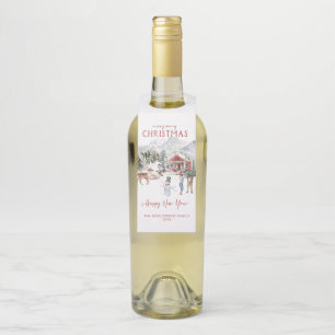 Frohe Weihnachten Gemütlicher Urlaub in der Rusti Flaschenanhänger