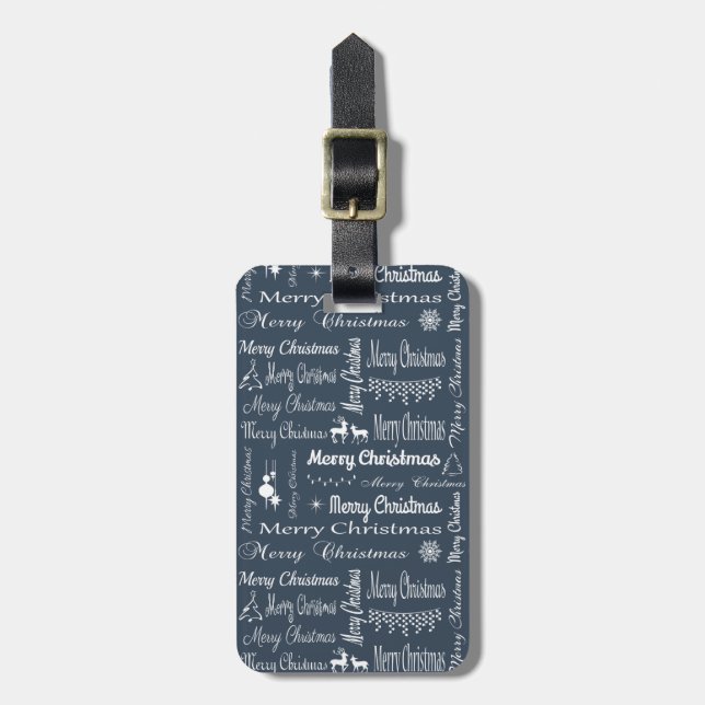 Frohe Weihnachten Gepäckanhänger (Vorderseite vertikal)