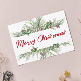 Frohe Weihnachten Gerahmt Winterwetter Gruß