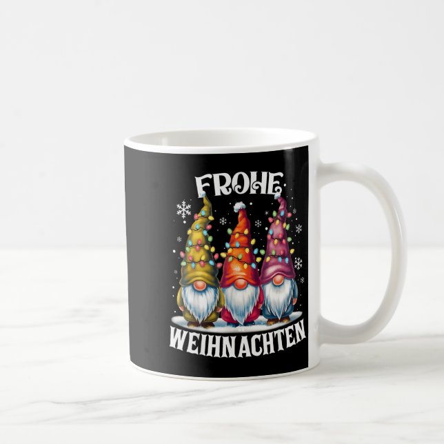 Frohe Weihnachten German Gnome Christmas Decoratio Kaffeetasse (Rechts)