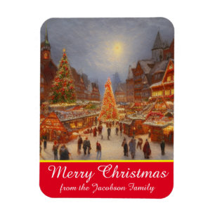 Frohe Weihnachten German Market Greetings Kitsch Magnet