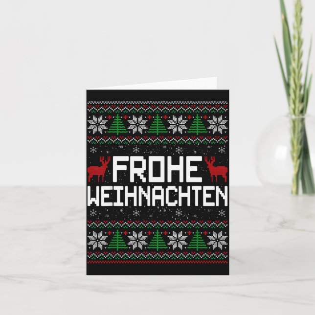 Frohe Weihnachten German Merry Christmas Holidays  Karte (Vorderseite)