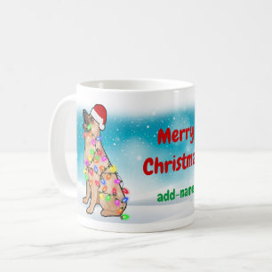 Frohe Weihnachten Germen Shepherd Weihnachtsmannmü Kaffeetasse