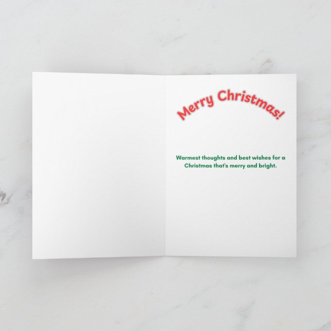 Frohe Weihnachten - Geschenk des Polarfuchses Karte (Innenseite)