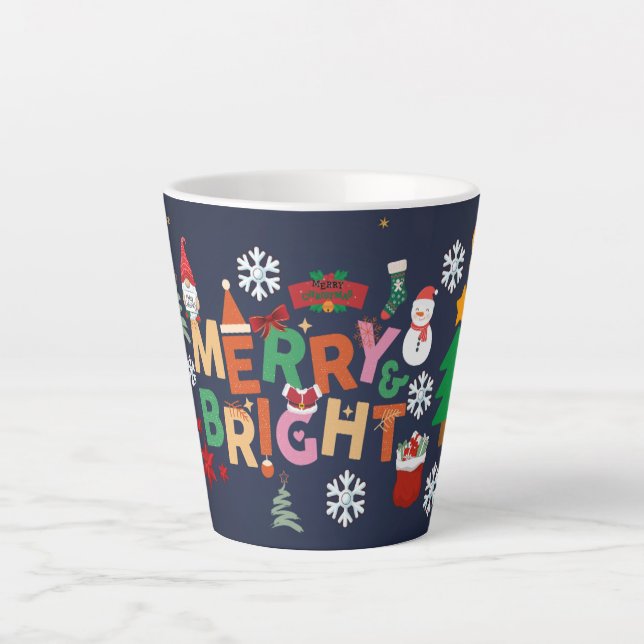 Frohe Weihnachten Geschenk Milchtasse (Vorderseite)