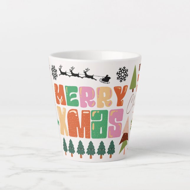 Frohe Weihnachten Geschenk Milchtasse (Vorderseite)