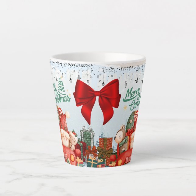 Frohe Weihnachten Geschenk Milchtasse (Vorderseite)