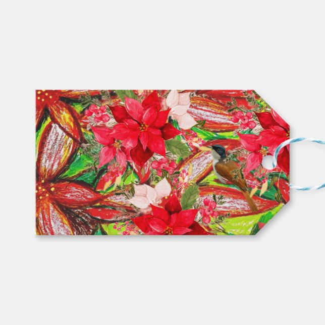 Frohe Weihnachten! Geschenkanhänger (Vorderseite (Horizontal))