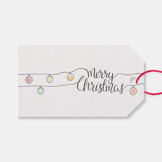 Frohe Weihnachten Geschenkanhänger (Vorderseite (Horizontal))