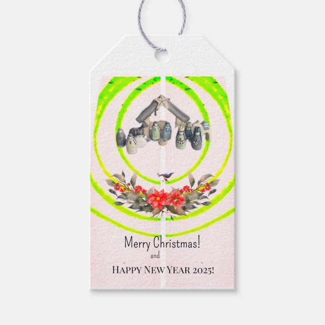 Frohe Weihnachten! Geschenkanhänger (Vorderseite)