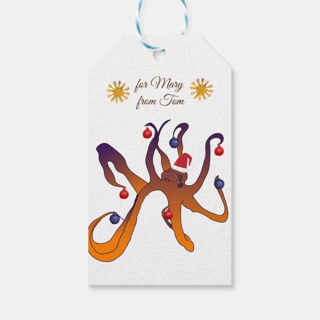 Frohe Weihnachten Geschenkanhänger (Rückseite)