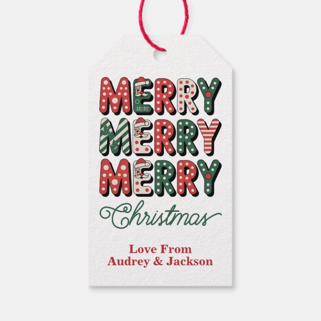 Frohe Weihnachten Geschenkanhänger (Rückseite)