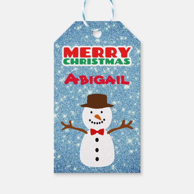 Frohe Weihnachten Geschenkanhänger (Vorderseite)