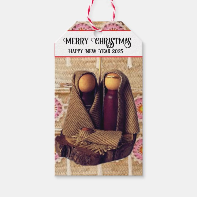 Frohe Weihnachten! Geschenkanhänger (Vorderseite)