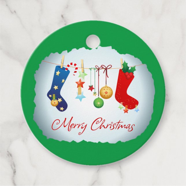 Frohe Weihnachten Geschenkanhänger (Vorderseite)