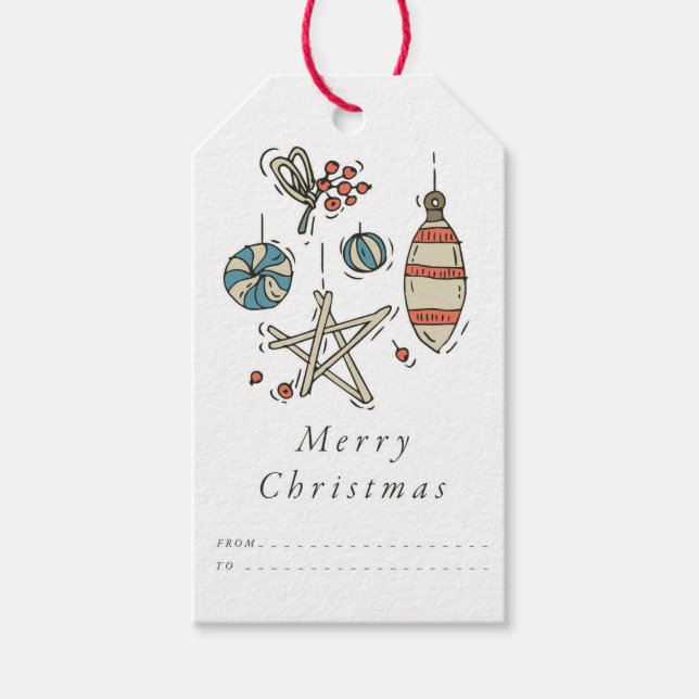 Frohe Weihnachten Geschenkanhänger (Vorderseite)