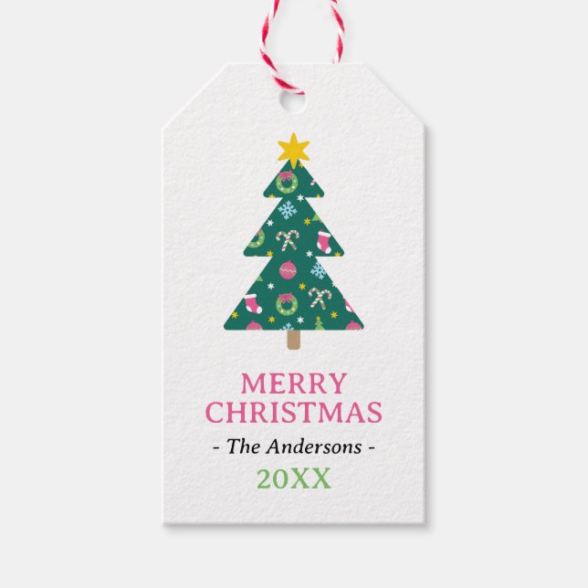 Frohe Weihnachten Geschenkanhänger (Vorderseite)