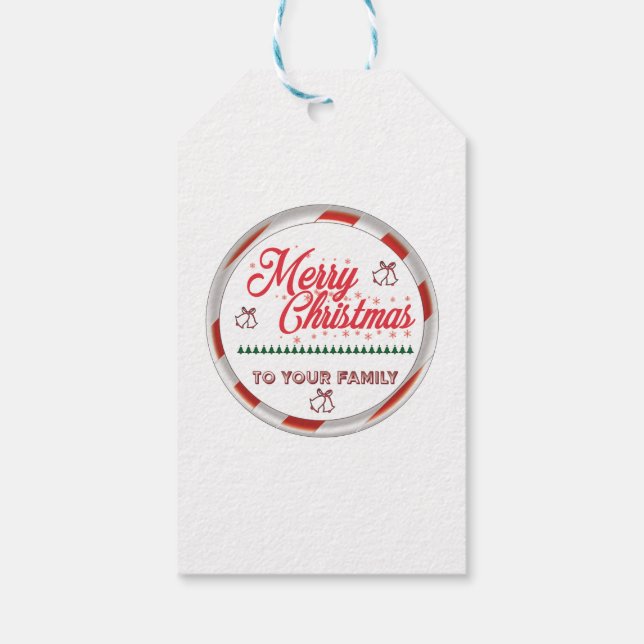 Frohe Weihnachten Geschenkanhänger (Rückseite)