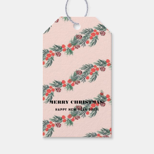 Frohe Weihnachten! Geschenkanhänger (Vorderseite)