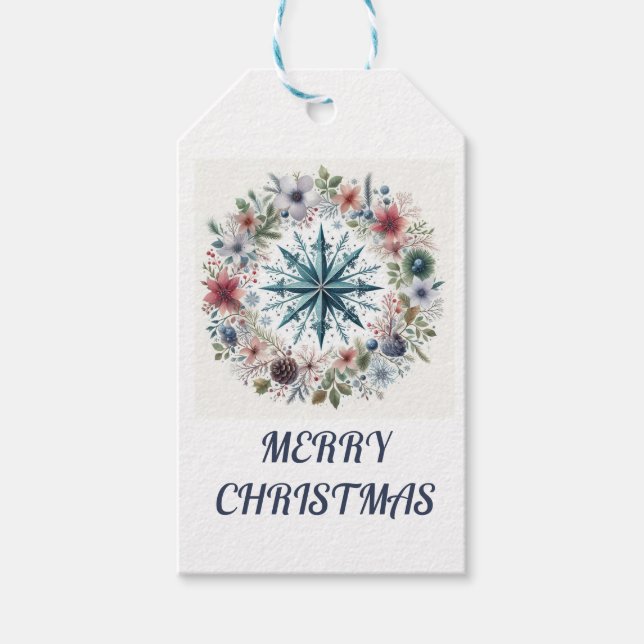 Frohe Weihnachten Geschenkanhänger (Vorderseite)