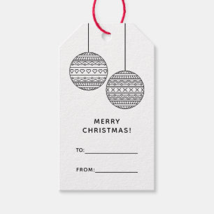 Frohe Weihnachten Geschenkanhänger Von für mit Wei
