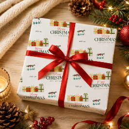 Frohe Weihnachten Geschenkboxen Feiertagsverpackun Geschenkpapier