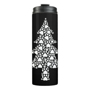 Frohe Weihnachten Geschenke Weihnachtsbaum Katze H Thermosbecher