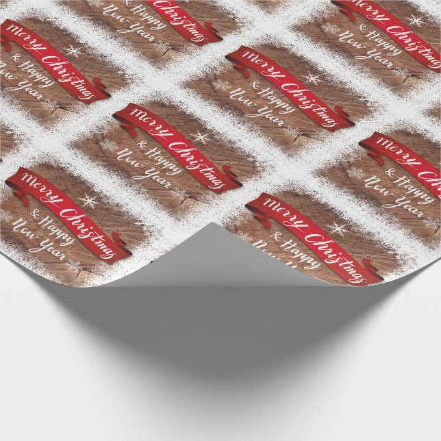 Frohe Weihnachten Geschenkpapier (Ecke)