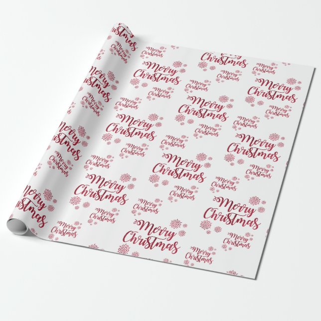 Frohe Weihnachten Geschenkpapier (Ungerollt)