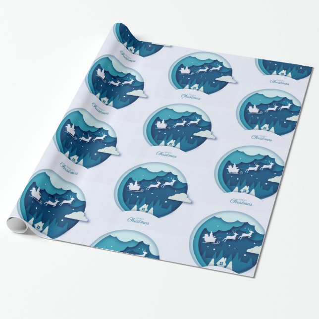 Frohe Weihnachten Geschenkpapier (Ungerollt)