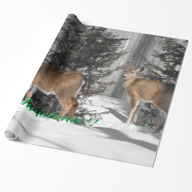 Frohe Weihnachten Geschenkpapier (Ungerollt)