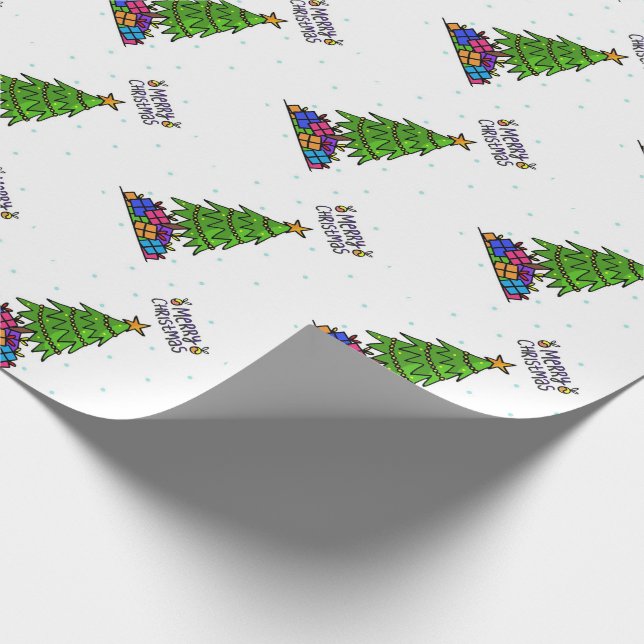 Frohe Weihnachten Geschenkpapier (Ecke)