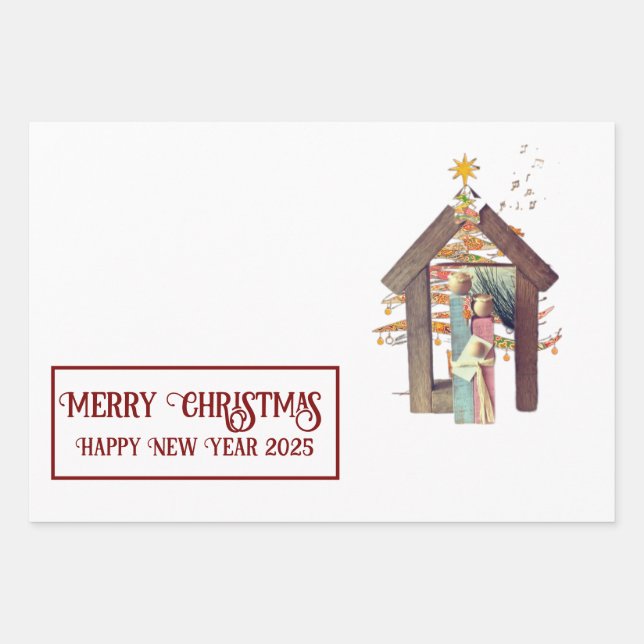 Frohe Weihnachten! Geschenkpapier Set (Vorderseite 3)